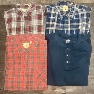 RedHead Men's Casual Plaid and Solid Shirts - Red, Blue, Gray